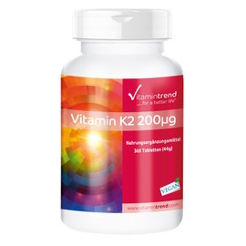 Vitamin K2 MK7 200μg - 365 Vegan High Dose Tablets for 1 Year Vitamintrend®