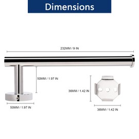 NearMoon Hand Towel Holder/Towel Ring, Thicken Stainless Steel Hand Towel Bar for Bathroom, Rustproof Wall Mounted Towel Rack, Contemporary Style Bath Accessories, 9 Inch (5 Pack, Chrome Finish)