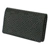 Inden 2501-01-167 Business Card Holder, Large Capacity, Deer Leather, Black