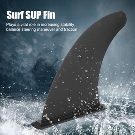 Aramox 9in Surf SUP Fin,Black Fixed Socket Type Surfboard Center Stabilizer Attachment Paddle for Longboard Paddleboard