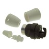 Bayonet Cap (B22) Bulb Holder in White with Shade Skirt