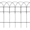 CHARMMA Garden Border Fence Powder-Coated Iron 32.8'x1.3',Garden Borders & Edging-141071