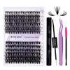 Individual Lashes Kit Cluster Lashes D Curl 0.07mm DIY Lash