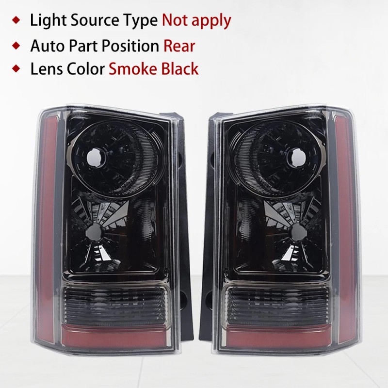 Mayello Black Chrome Housing Tail Lights Rear Lamps Fit For