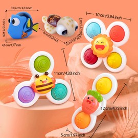 Suction Cup Spinner Toys for Toddlers Boys Girls, Bath Toys for Toddlers, Toys Education Toys for Toddlers Baby Toys Birthday Gift