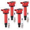Pindex 4 Pack UF333 Ignition Coils and Iridium Spark Plug