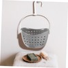 LABRIMP Hook Storage Basket Perforated Drainable Container for Toiletries and
