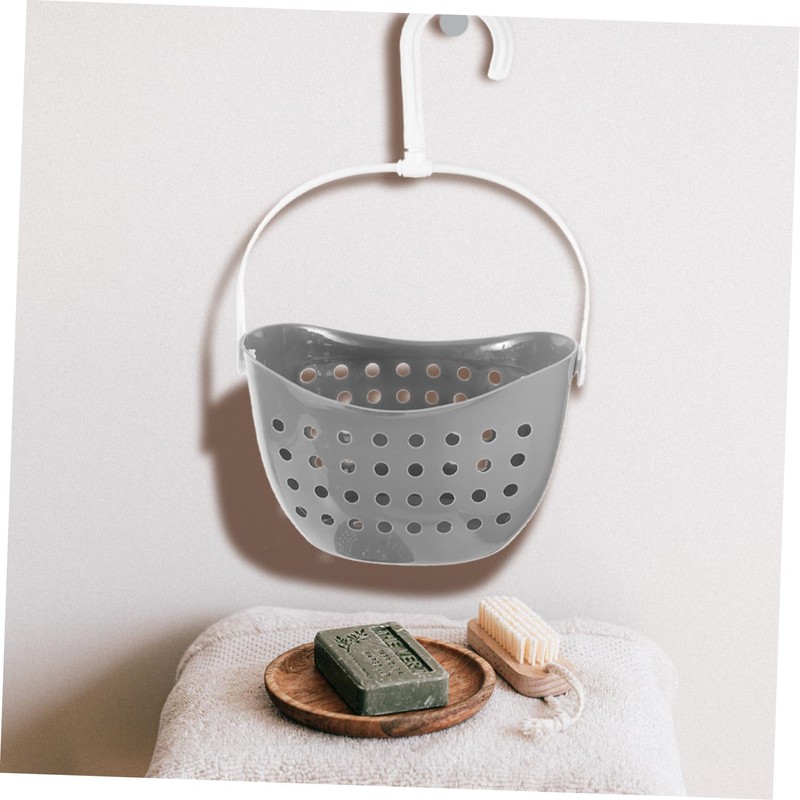 LABRIMP Hook Storage Basket Perforated Drainable Container for Toiletries and