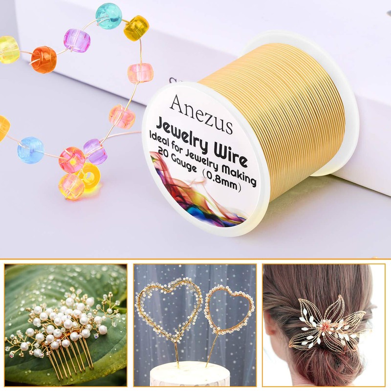Jewelry Wire, Anezus Silver Craft Wire Tarnish Resistant Copper Beading
