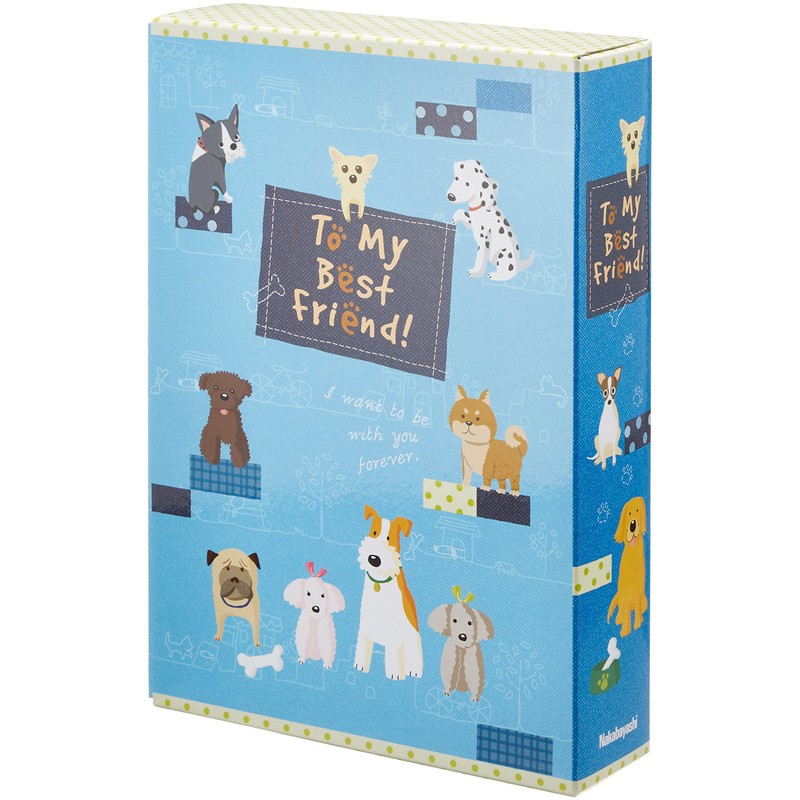 ナカバヤシ ポケットアルバム5冊組 キャット&ドッグ ブルー 5PL-270-30-B