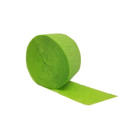 Lime Green Crepe Paper Streamers, 4 Rolls Total, Made in USA