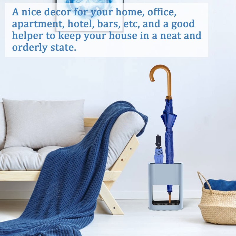 DricRoda Small Space Saving Umbrella Rack with Drip Tray for