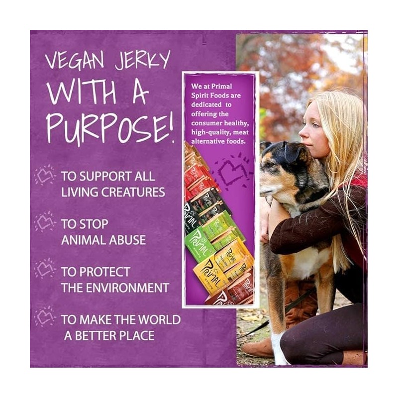 Primal Spirit Vegan Jerky - Most Popular Flavors Pack, 10