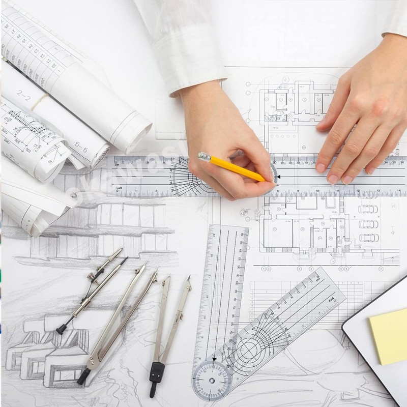 OKAWASI ゴニオメーター 角度計 角度脊椎定規 マルチルーラー プラスチック 角度計 ゴニオメーター PVC素材 360度測定器