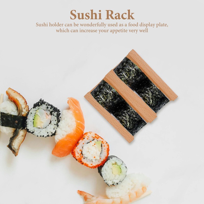 Kichvoe Sushi Taco Holder, Sushi Hand Roll Holder Wood Sushi