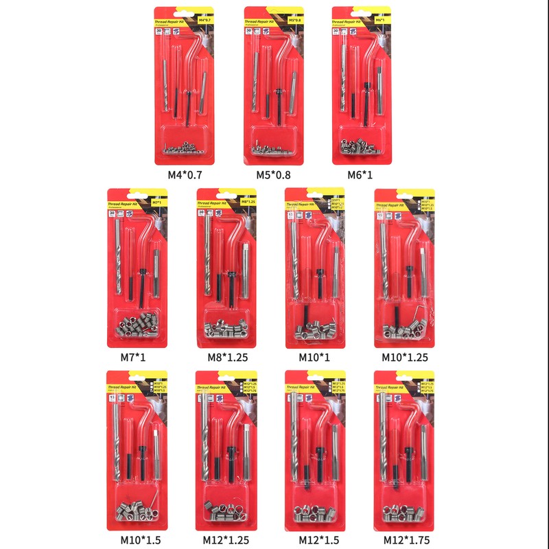 15Pcs Metric Thread Repair Insert Kit M5 M6 M8 M10