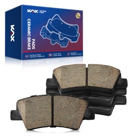 KAX Ceramic Brake Pads Rear for Hyundai Sonata 2011-2015, Kia Optima 2011-2016, Hyundai Azera 2012-2017, Low Noise & Low Dust, Set of 4