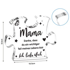 Muttertagsgeschenk Personalisiert, Coole Muttertagsgeschenke für Mama,Puzzle geformte Acryl Block- Geschenk für Mama,Mama Geschenk für Geburtstag Muttertag Christmas