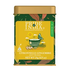 Pride Of India - Natural Lemongrass Tea (Decaf), 25 Tea Bags
