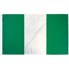3x5 Nigeria Polyester Flag 3'x5 Super Polyester Nylon Fade Resistant Double Stitched Premium Penant House Banner Grommets