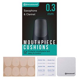 Focusound Saxophone & Clarinet Mouthpiece Cushions, Thin, 0.3mm Clear, 8-Pack…