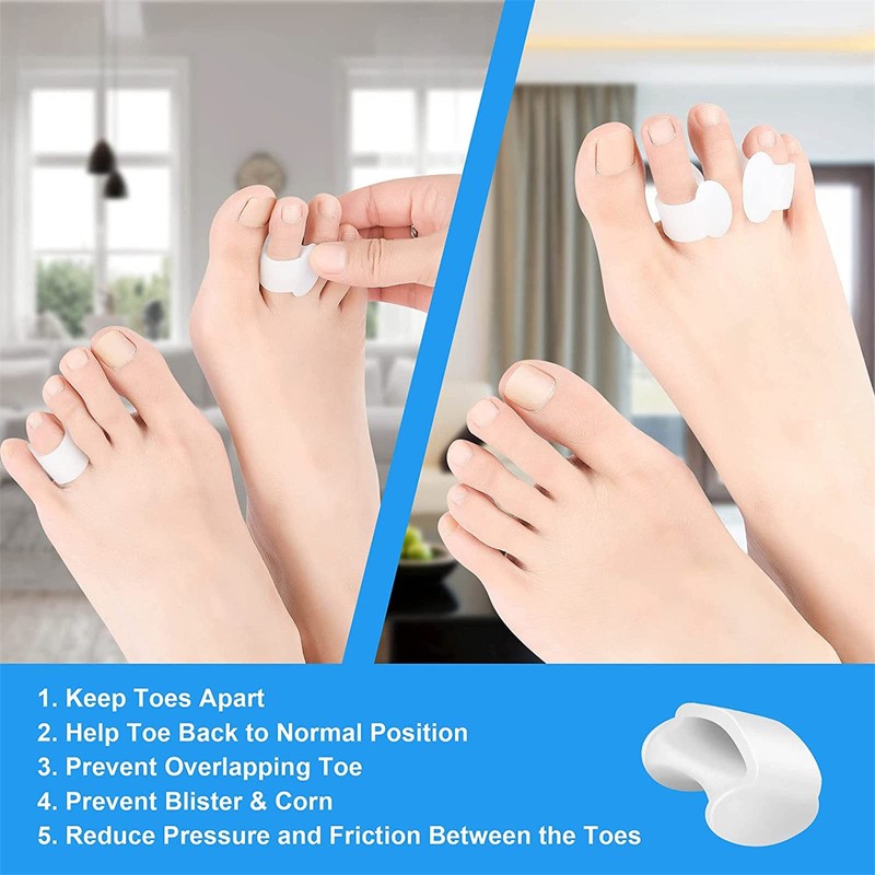 4 x Gel Toe Separators Spacer Corrector Straighteners for Cushioning