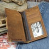 HOOEY Kamali Patchwork Rodeo Wallet (Brown/Blue/Ivory)