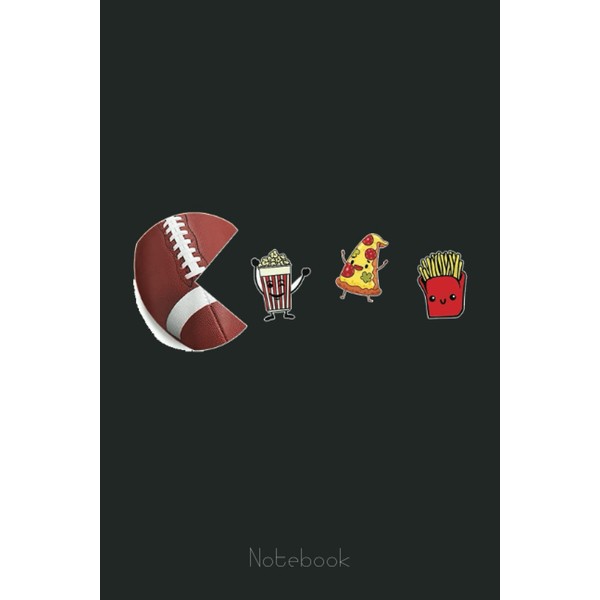 Funny Football Snacks Gameday For Video Games Gamedays Gamer Notebook: