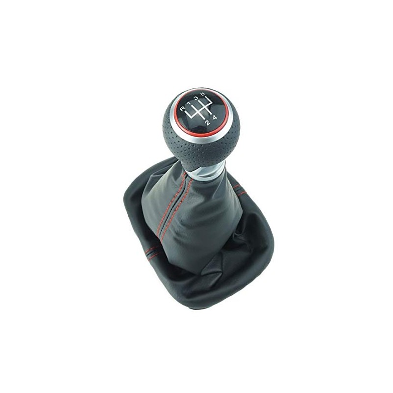 Do!LED Gear Stick Gaiter 5 Gears Red / Silver Ring