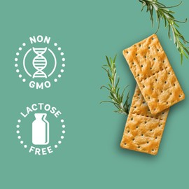 Schar Rosemary Table Crackers 5-Pack - Gluten-Free, Lactose-Free, Non-GMO Crisp Crackers with Savory Rosemary Flavor - Portable and Perfect for On-the-Go Snacking