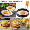 Egg Rings 3.5 Inch Pack of 4 with Silicone Handle