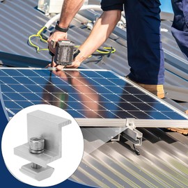 PV Earth End Terminals, Z Brackets for Solar Mounting, Lightweight, Pack of 10 for Panel Installation (30 mm)