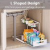 AIDERLY Under Sink Organizers Storage 2 Tier Slide Out Kitchen