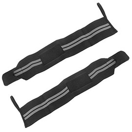 SING F LTD Sport Wristbands Wrist Wraps Weight Lifting Training Gym Straps Support Grip Gloves Black Grey