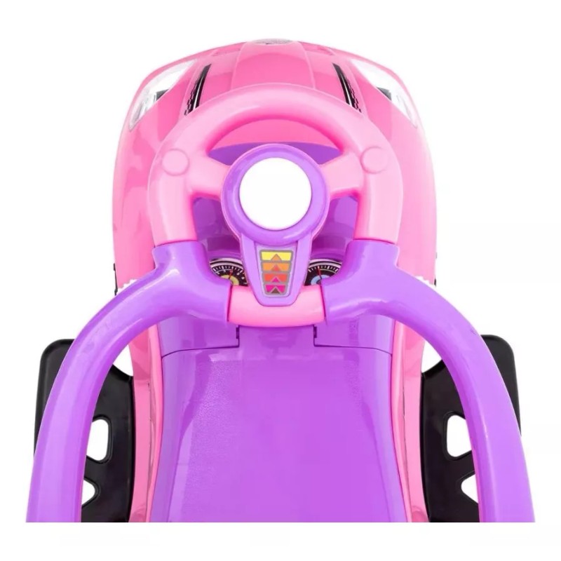 Funzone Carrito De Empuje Rosa Montable Paseo Toldo Claxón Funzone