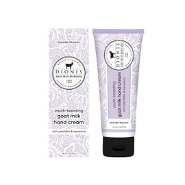 Dionis Youth Boosting Goat Milk Hand Cream 2oz, With Peptides and Squalane For More Vibrant and Healthy Skin, Lavender Blossom