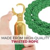 4PCS Braided Green Rope 5FT – String Twisted Barrier Cord