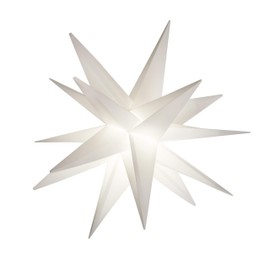 Elf Logic Large 18” Easy Assembly Warm White LED Moravian Star - Hanging Outdoor Christmas Light - Use as Holiday Decoration, Porch Light, 3D Fixture, Advent Star, Wedding & Ballroom Venue Decor | Elf Logic