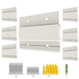 Z-Clamps, Used to Hang French Splint Picture Hanger Hardware kit, Wall Bracket Interlocking Wall Bracket Hardware kit, Used to Hang Mirrors, Panels, Shelves, headboards, Art Frames… (4" 6Pairs)