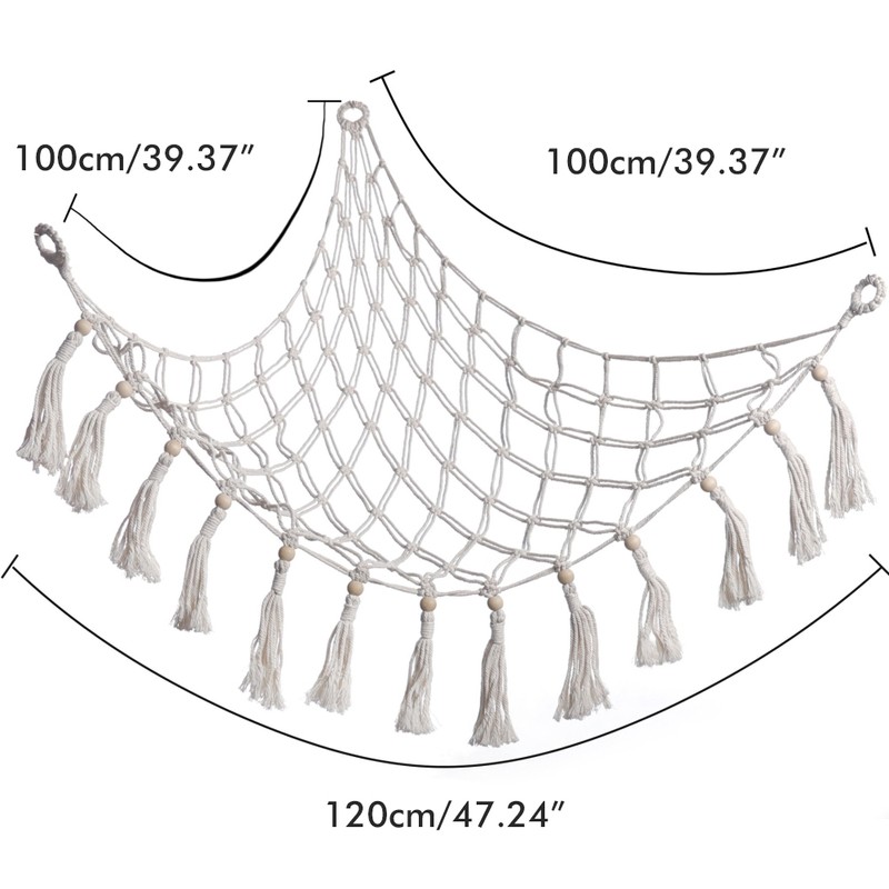 Stuffed Animal Hammock Toy Storage Hammock Net Wall Sling Mesh