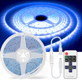 CHUSYYRAY 5M Blue 2538 LED Strip Lights Remote Control Bedroom for Indoor Outdoor Use