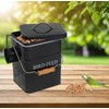 Brabtod Bird Seed Storage Container Airtight,5~6LB Metal Bird Food Container