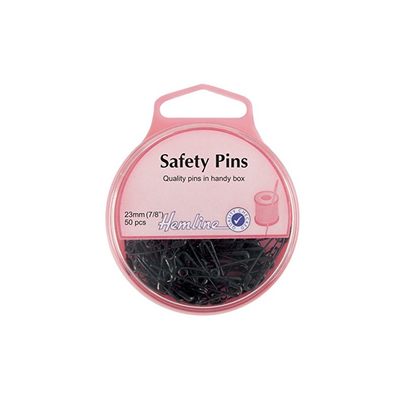 Safety Pins 50pk 23mm Black