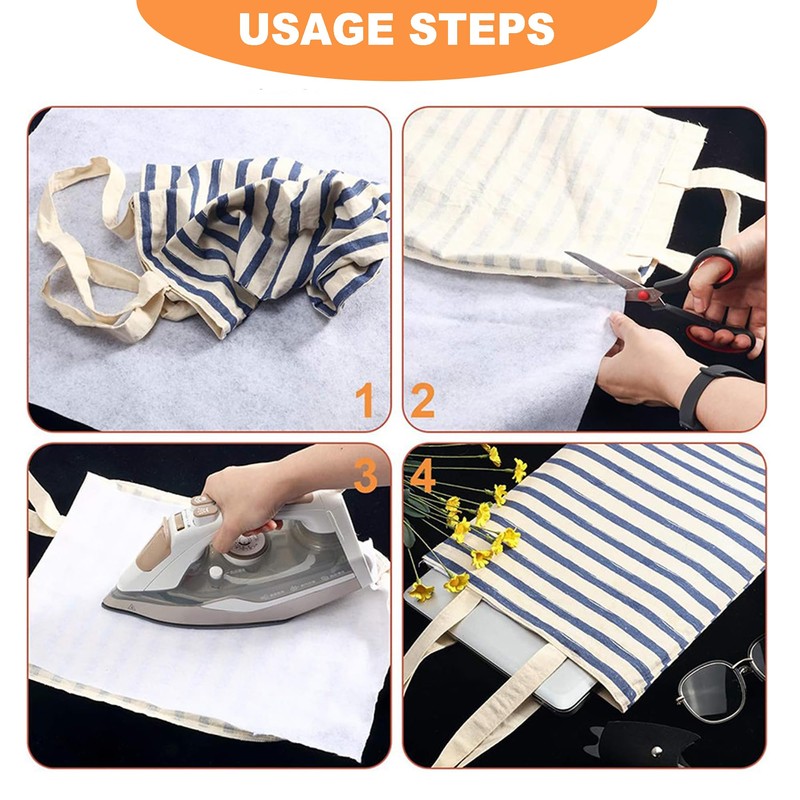WXUP HOPS Iron-On Non-Woven Fusible Interfacing for Sewing, Quilting &