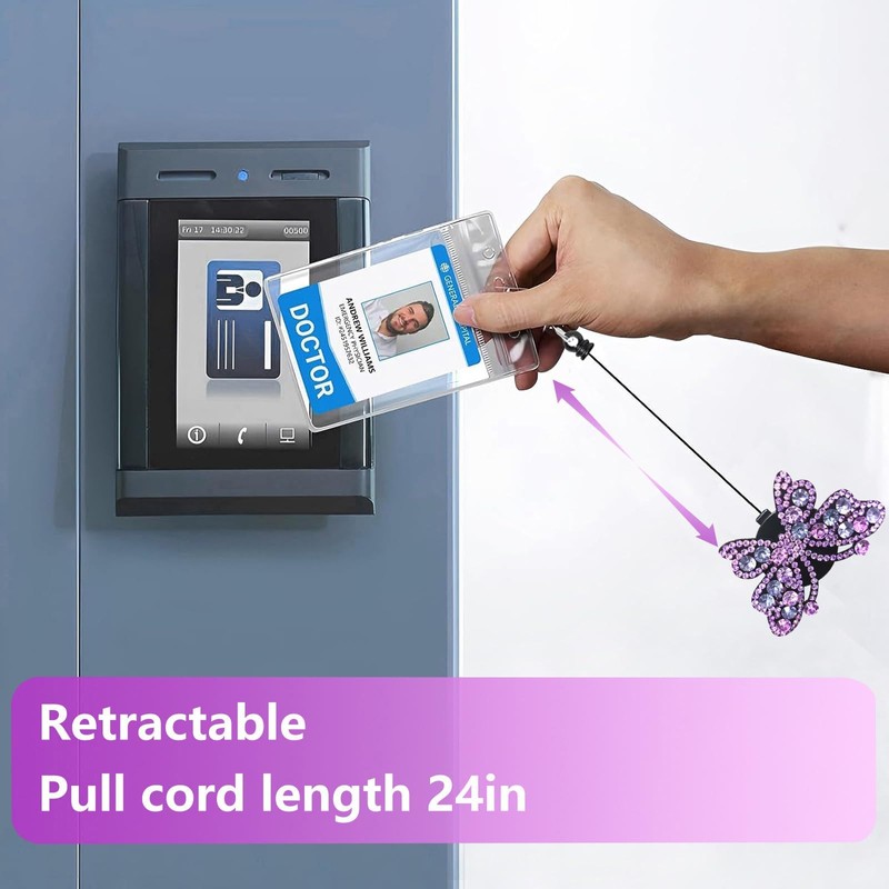 Retractable Badge Holders with Fun Designs - Adjustable ID Card