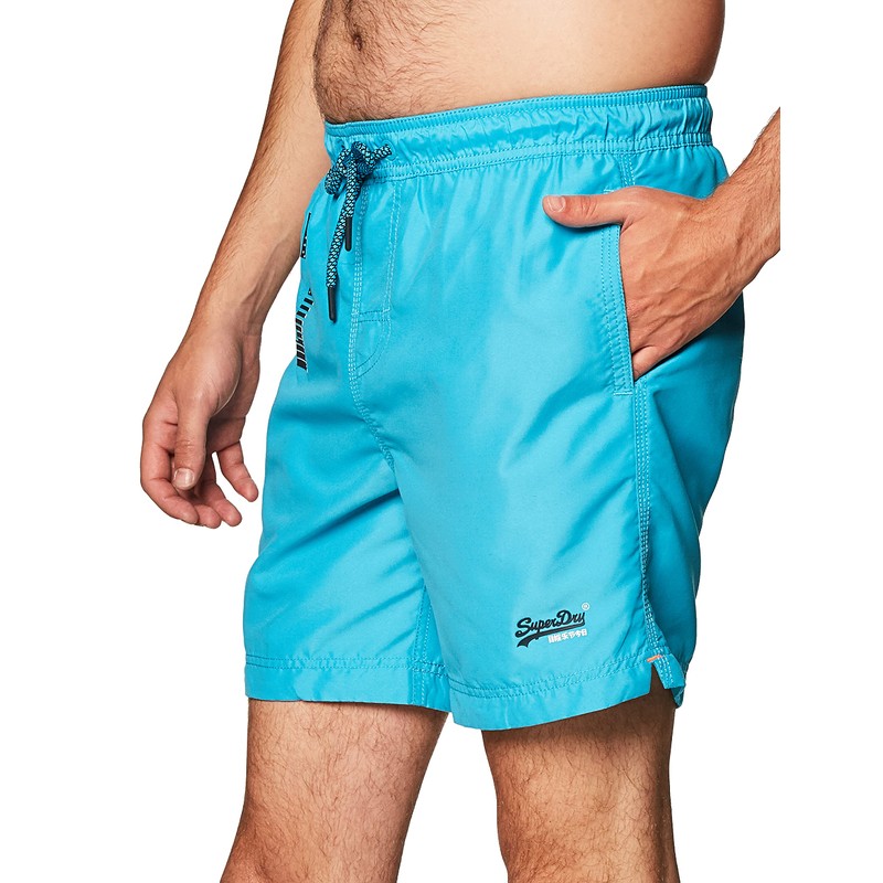 Superdry Waterpolo - Bañador para Hombre, Azul Océano, Small
