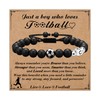 Casxyue Football Gifts For Boys Football Bracelet With Initial For
