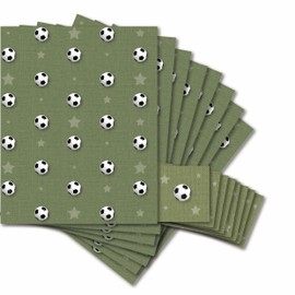 8 Sheets of Football Wrapping Paper and Tags - 70x50cm - Birthday, Christmas, Father's Day or any occasion Recyclable & Eco Friendly - Football Gift Wrap