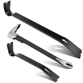 Lytool Nail Puller & Cats Paw Pry Bar, Heavy Duty Cat's Claw Nail Remover with Forged CR-V Steel, Angled Chisel Tip & Non-Slip Grip for Home Renovation, Woodworking & DIY Projects (9,10,15 inch)