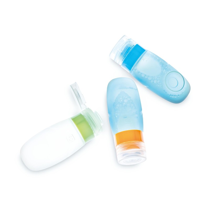 Squeeze It Trio, TSA-Approved Travel Bottles, Leakproof Silicone Containers for
